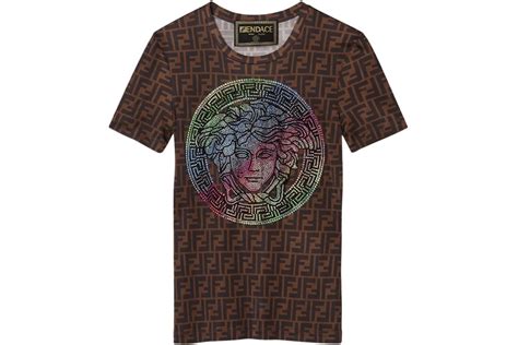 fendi multi color tshirt ff|Fendi Fendace FF T.